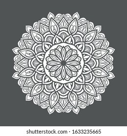 illustration of a blooming flower with a mandala pattern