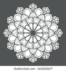 illustration of a blooming flower with a mandala pattern