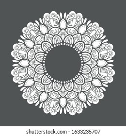 illustration of a blooming flower with a mandala pattern