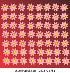 Illustration von blühenden Blumenmuster, rote Blume Batik