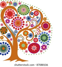 Illustration of a blossom tree design