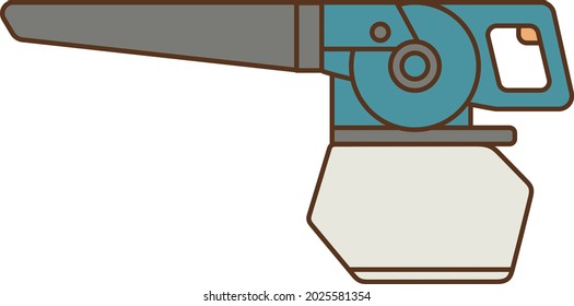 Illustration of a blower-vacuum unit seen from the side