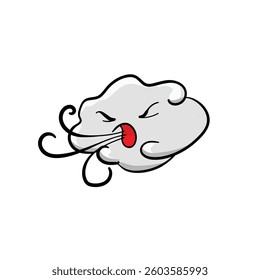 illustration of blowing cloud,cartoon,good for your visual elements,vector format