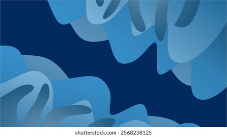 Illustration of a blue abstract background with a curved gradient