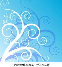 Illustration of blue abstract softness design background