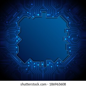 Illustration Blue abstract technology circuit background