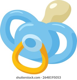 Ilustração de uma chupeta de bebê azul