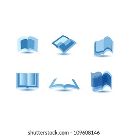  illustration of blue book icons