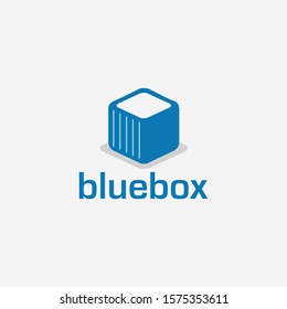 Illustration Blue Box 3d Stock Vector (Royalty Free) 1575353611 ...