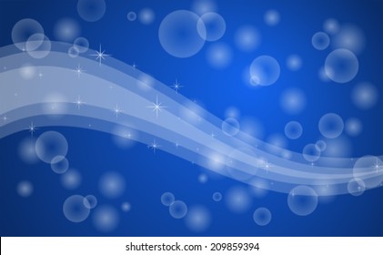 Ilustración de un fondo de burbujas azules