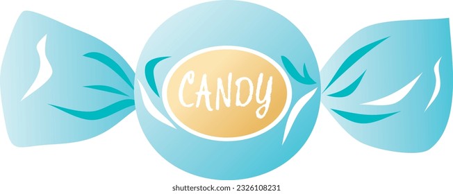 Illustration of the blue candy