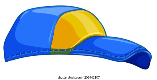 Illustration of a blue cap on a white background