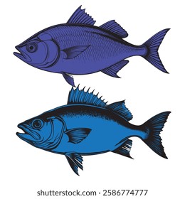  a illustration of blue carp fish ." this image is ai generated"