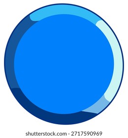 Ilustración de un Botón o placa Blue Circle.