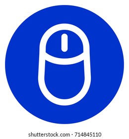 Illustration of blue circle mouse icon