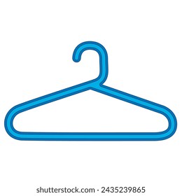 Illustration eines blauen Kleiderbügels