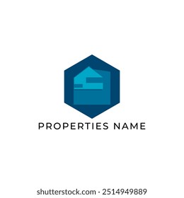 ILLUSTRATION BLUE COLOR HOME.MODERN HOUSE. RESENTIAL BUILDING SIMPLE MINIMALIST LOGO ICON DESIGN VECTOR. GOOD FOR REAL ESTATE, PROPERTY INSDUSTRY