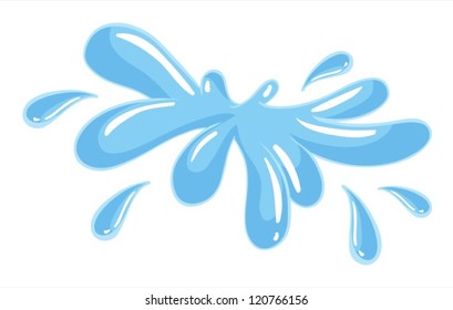illustration of a blue color splash on a white background