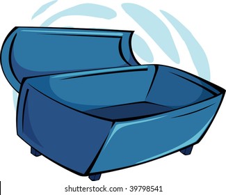 Illustration of blue colour  suitcase	