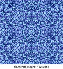 ilustración con fondo curvo azul