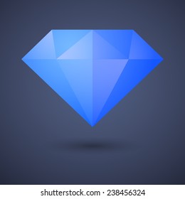 Illustration of a blue  diamond icon