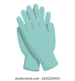 Illustration of blue disposable gloves used for health and hygiene