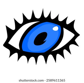 Illustration of a blue eye