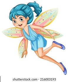 Illustration of a blue fairy