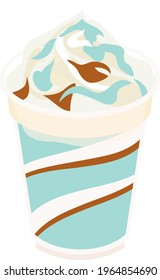 An illustration of blue frappe