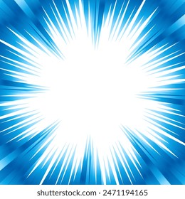 Illustration of blue gradient focus lines