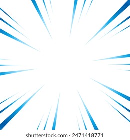 Illustration of blue gradient focus lines