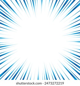 Illustration of blue gradient focus lines