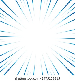 Illustration of blue gradient focus lines