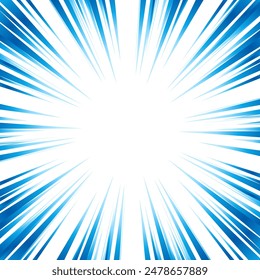 Illustration of blue gradient focus lines