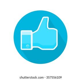 Illustration of a blue hand gesture - Symbol Isolated on White