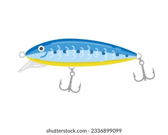 Illustration of a blue lure.