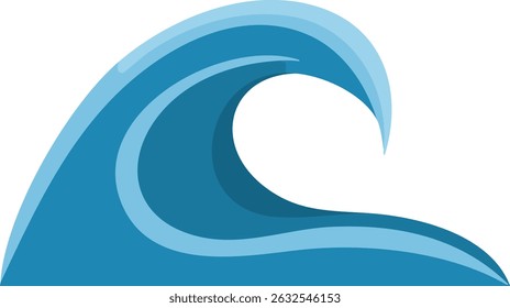 Illustration of blue ocean waves