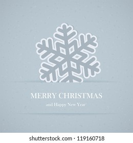 Illustration of a blue paper snowflake.