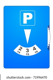 Illustration of a blue parking disc