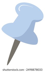 Illustration of Blue Pin Note. Back to School. Stationary. Vector