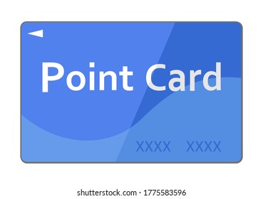 Ilustración de una tarjeta de punto azul