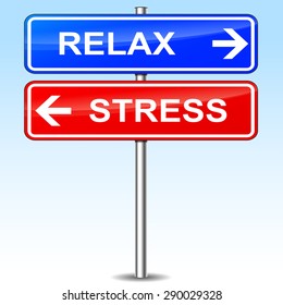 illustration of blue and red arrows for relax