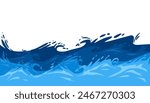 Illustration of blue sea water background. Perfect for wallpaper, background, banner, brochure, book cover, magazine