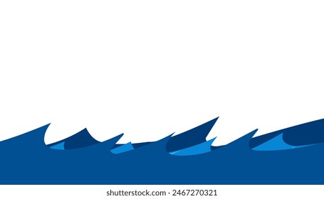 Illustration of blue sea water background. Perfect for wallpaper, background, banner, brochure, book cover, magazine