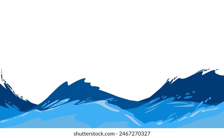 Illustration of blue sea water background. Perfect for wallpaper, background, banner, brochure, book cover, magazine