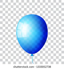 illustration of blue shiny balloon