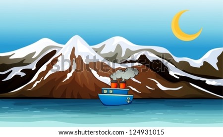 Similar – Image, Stock Photo far on the sea floats a fishing boat