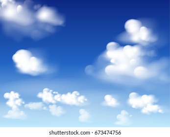 illustration of blue sky with cloud background