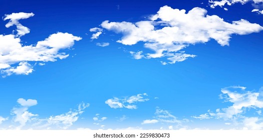 illustration blue sky with clouds backgrounds for summer wallpaper, e commerce signs retail shopping, advertisement business agency, ads campaign marketing, backdrops space, landing pages, header webs