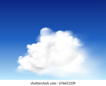 illustration of blue sky with cumulus cloud background